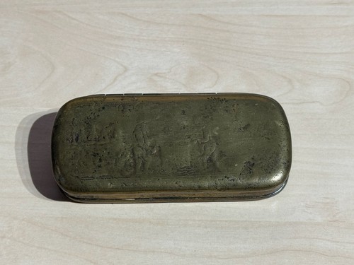 Georgian brass snuff box c1800 - brass,