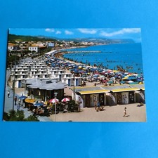 Fano  la spiaggia CARTOLINA A COLORI VIAGGIATA