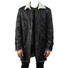 Trench coat uomo nero vera