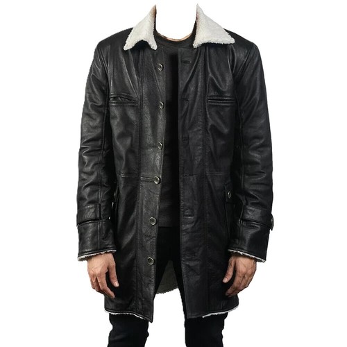 Trench coat uomo - nero, vera