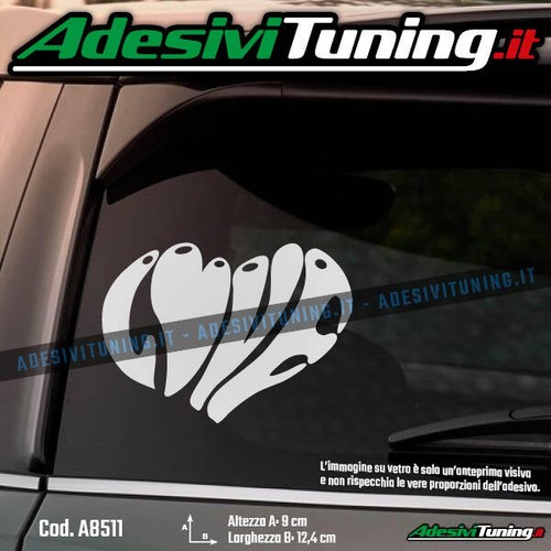 Adesivo scritta love forma - adesivo, a