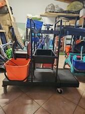 "Homcom Carrello Pulizie Professionale Multiuso con 2 Secchi Capacità 18L 