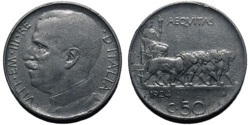 Centesimi 1924 rigato - 1924,