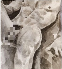 uomo nudo con riflesso nello