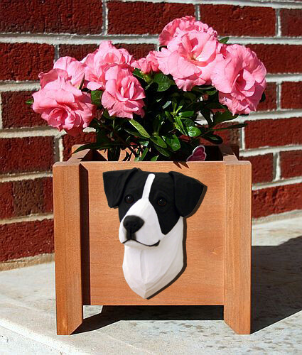 Fioriera legno jack russell - in,