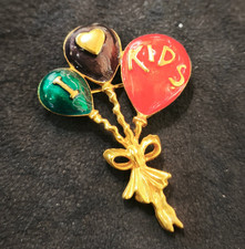 spilla vintage americana anni 70 a forma di palloncini firmata PEN - vtg  brooch