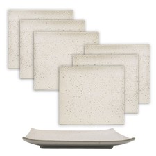 6xPiatto Sushi Piatto da portata in porcellana giapponese 26 x 23,4 x 3,8 cm