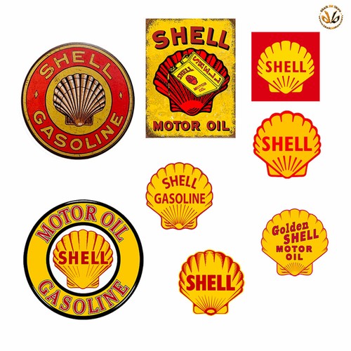 Shell adesivi vintage repliche