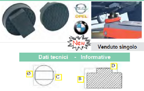 Tampone gomma per - in,