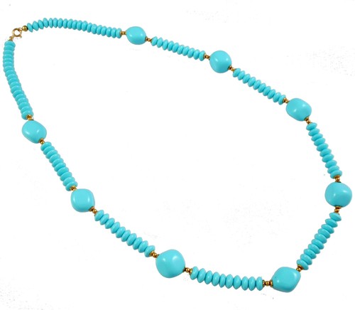 Womens turquoise and 18kt gold - 18kt,