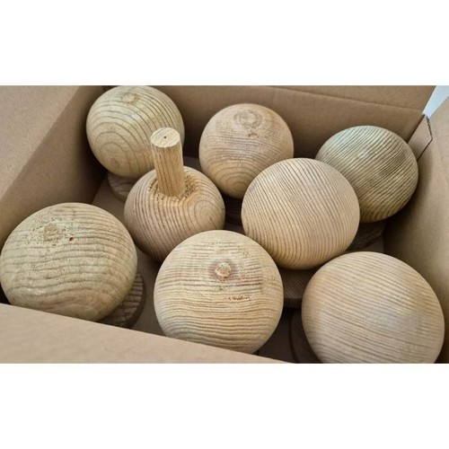 Copripalo sfera con legno - in,