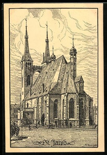 Cartolina cöthen chiesa di - cöthen,,