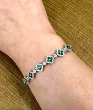 Bracciale Tennis Quadrifoglio