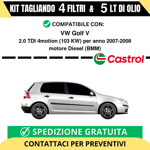 Tagliando per golf 2 0 - per, vw