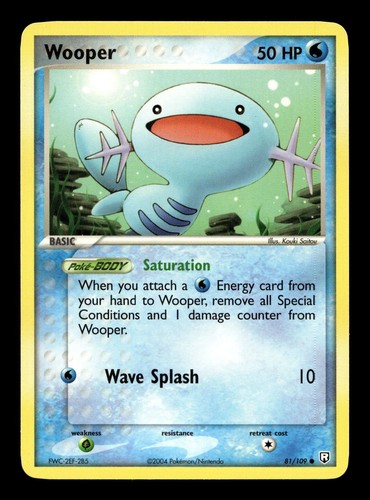 Carta pokemon wooper quagsire - carta,