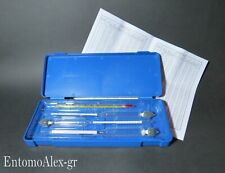 misuratore grado alcolico ALCOLOMETRO SET x3 SCATOLA grappa distillati alcool 