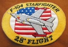 Patch stoffa ricamata F-104 F104 Starfighter 28° gruppo flight volo stormo aereo