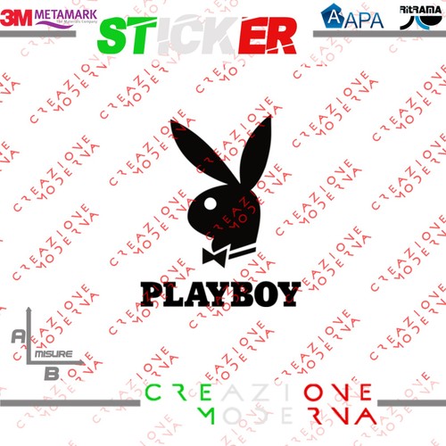 Adesivo sticker playboy misure - sticker,