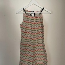 Tuta playsuit Missoni Donna 40 IT Multicolore zigzag Misto Lino e Seta Pre Owned