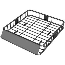 HOMCOM Portabagagli da 90.7 kg con Deflettori in Acciaio Nero 110.5x99.5x18.5 cm