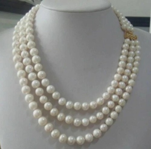Collana perle bianche - bianche, 9-8
