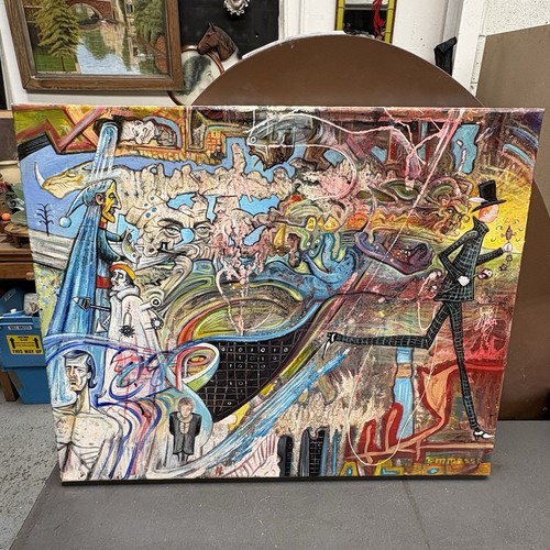 Quadro olio tela emmetesse - quadro, su