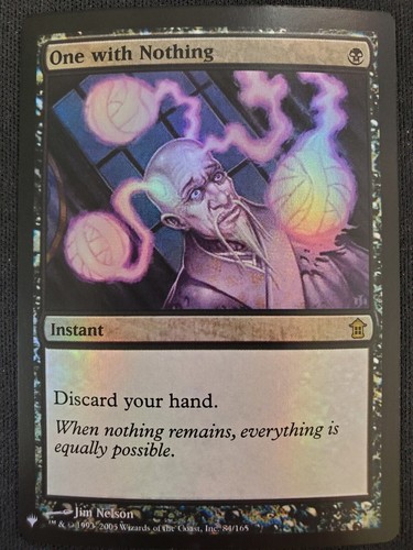 One with nothing foil the - nothing,