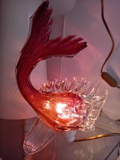 ORIGINALE LAMPADA DA TAVOLO VETRO MURANO  ANNI 50 