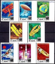 Manama 1971 Zeppelin mongolfiera Montgolfier aerei aviazione spazio imperf /2