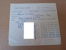 DOCUMENTO CROCE ROSSA ITALIANA 13^ TRENO OSPEDALE