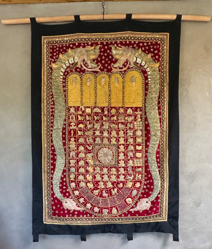 Arazzo vintage tessuto buddha - arazzo,