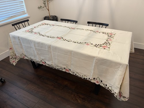 Tovaglia vintage lino pizzo