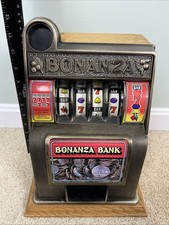 Slot machine giocattolo Bonanza vintage stile coin bank money bank funziona