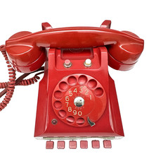 TELEFONO BACHELITE  FISSO VINTAGE ROSSO FATME SIEMENS ANNI 50 60  MUSEALE MOMA