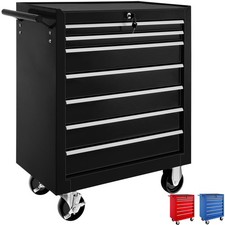 Carrello portautensili porta attrezzi con ruote officina 7 cassetti mobile rosso