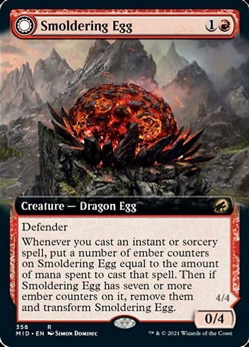 Mtg smoldering egg - egg, foil