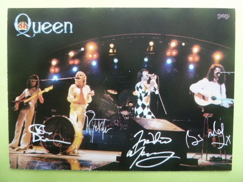 Queen cartolina autografata - queen,,