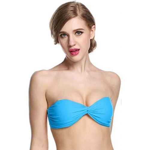 Top bikini senza - , blu