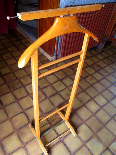 Valet chambre bois laiton - chambre,