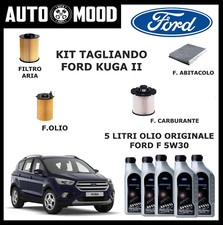 KIT TAGLIANDO 5 LT OLIO ORIGINALE 4 FILTRI PER FORD KUGA II DM2 1.5 TDCI 120CV