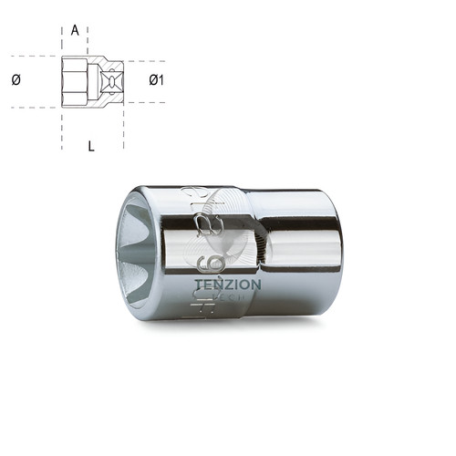 Chiave bussola torx - 3/8",