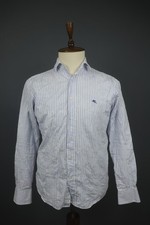 Etro Blue White Striped Cotton