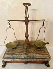 Antica Bilancia Farmacia Laboratorio '800 Marmo Legno Marchiata ORESSI TORINO