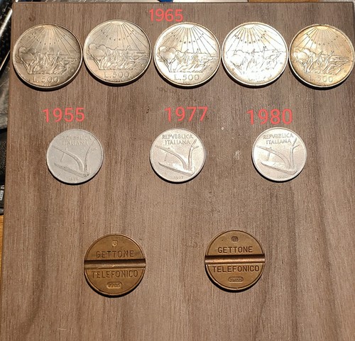 Lotto 5x500 lire caravelle - 5x500,