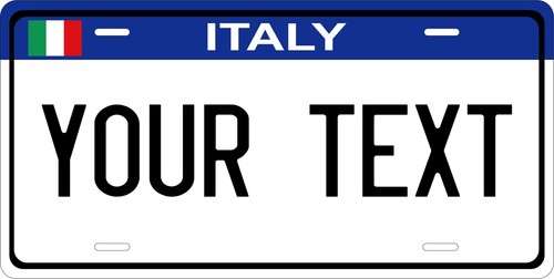 Targa blu italia - targa,