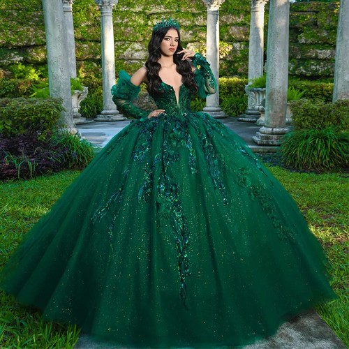 Abito ballo verde - da, smeraldo