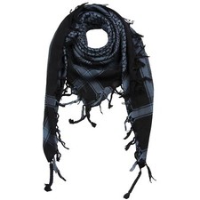Kefiah grigio blu scuro nera