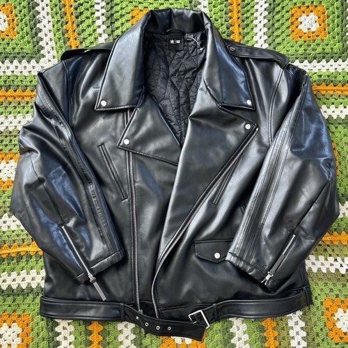 Giacca pelle nera adidas - di,