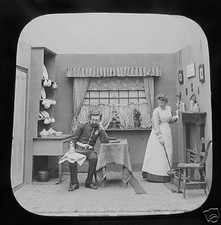 Glass Magic lantern slide HOW