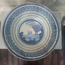 PIATTO ANTICO CERAMICA SICILIA CALTAGIRONE BURGIO VIETRI GROTTAGLIE VINTAGE RARO
